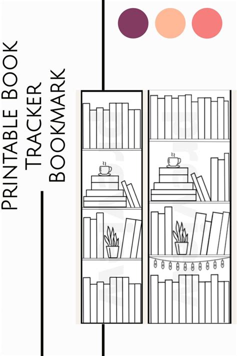 Printable Book Tracker Bookmark Digital Bookmarks Bookmarks For