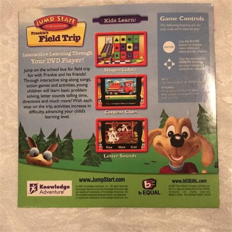 bequal media  jump start prekst grade frankies field trip dvd