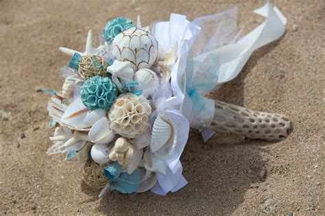 Pin By Rachel Conover On Our Wedding Seashell Wedding Bouquet Diy