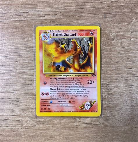 Blaines Charizard Gym Challenge Holo Etsy