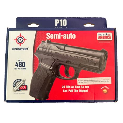 New Crosman P10 Phantom 177 Caliber Semi Auto Co2 Bb Air Pistol