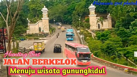 Hunting Bus Pariwisata Di Jalan Berkelok Menuju Wisata Gunungkidul