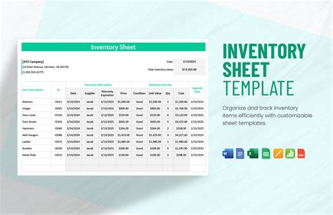 Inventory Templates in Excel - FREE Download | Template.net