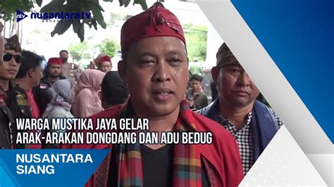 Warga Mustika Jaya Gelar Arak Arakan Dongdang Dan Adu Bedug Youtube