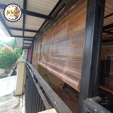 Promo Tirai Bambu 50cm X 2M Sudah Katrol Kerai Murah Kerei Krey L