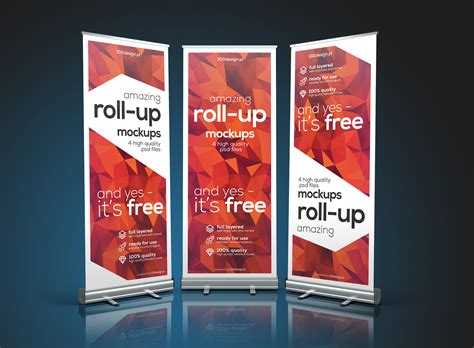 Pull Up Banner Mockup Free Psd 2 - Best Mockups