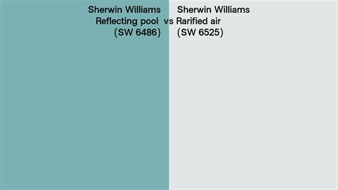 Sherwin Williams Reflecting Pool Vs Rarified Air Side By Side Comparison