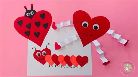 3 Easy Valentine’s Crafts | Valentine’s Crafts for Kids | Easy Paper ...