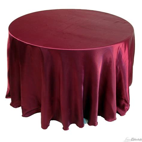 108 In Round Satin Tablecloth Overlay Burgundy At Linens Red And Burgundy