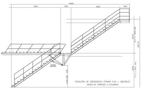 Emergency Exit Stair In Dwg File Detailed Drawings Brick Detail Cad