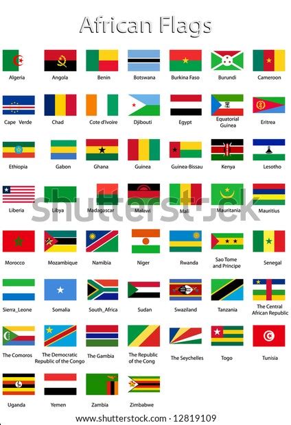 Flags Individual African Countries Stock Vector Royalty Free 12819109 Shutterstock