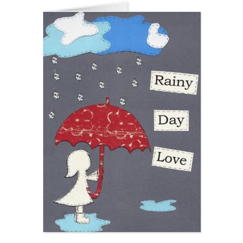 Rainy Day Love Greeting Card | Zazzle