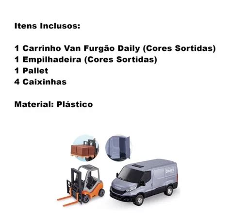 Carrinho Van Furg O Iveco Daily Empilhadeira Brinquedo Venda Em