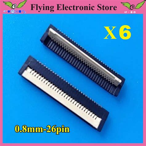 Pcs Lot Fpc Ffc Flat Cable Connector Socket Pin Mm Pitch For