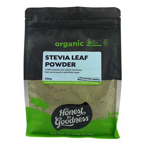 Organic Stevia Leaf Powder 750g Honest To Goodness Natural Sweeteners