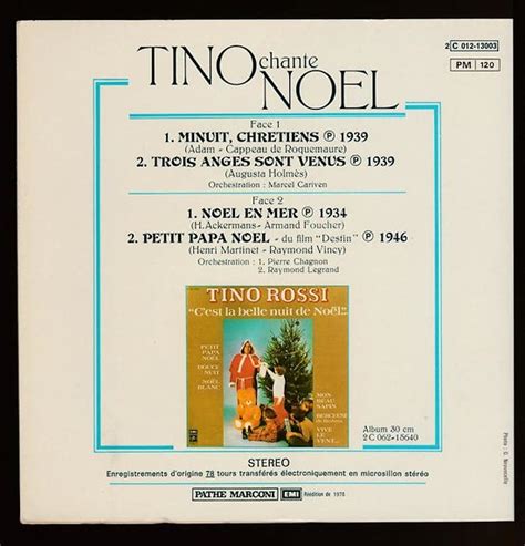 45 tr Petit Papa Noël Tino Rossi Livre disque réédition de 1978