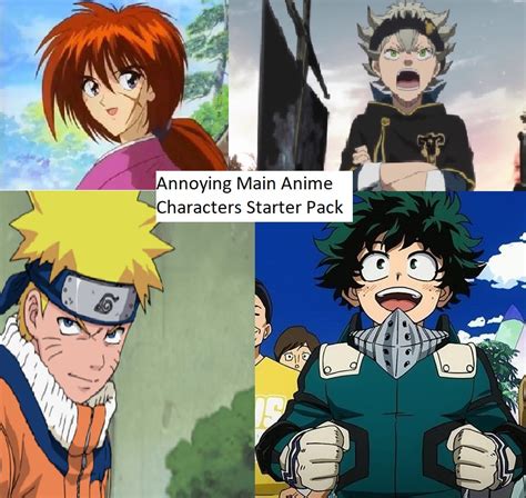 Annoying Main Anime Characters Starter Pack : r/starterpacks