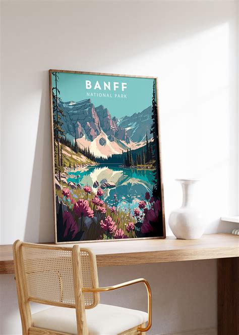 Banff National Park Poster Printable Instant Download Banff Travel