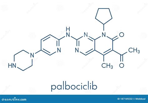 Palbociclib Breast Cancer Drug Molecule CDK4 and CDK6 Inhibitor ...