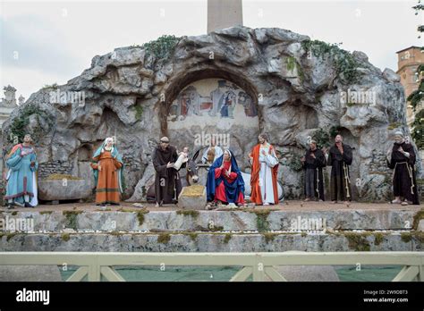 Vatican City Vatican City State 25th Dec 2023 The Nativity Scene Inspired By The First