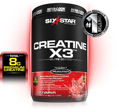 Six Star Elite Series Creatina X3 Fruit Punch Mercandu