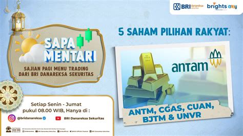 Sapa Mentari Maret Saham Pilihan Rakyat Antm Cgas Cuan