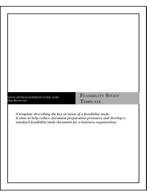 Project Feasibility Study Template Free Templates In Pdf Word