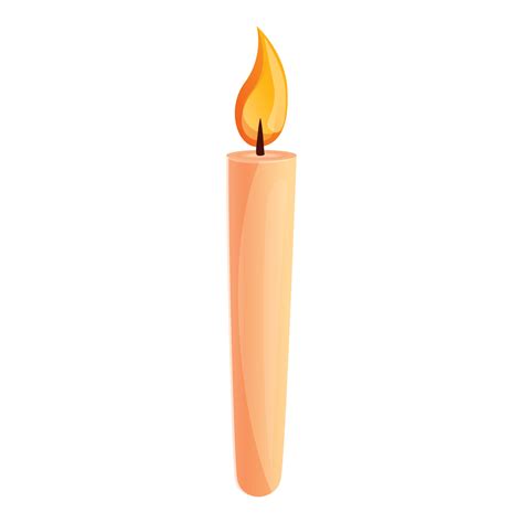 Wax candle icon, cartoon style 14222338 Vector Art at Vecteezy