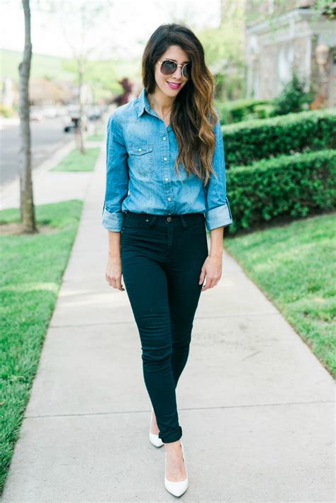 Ways To Wear A Denim Shirt The Girl In The Yellow Dress