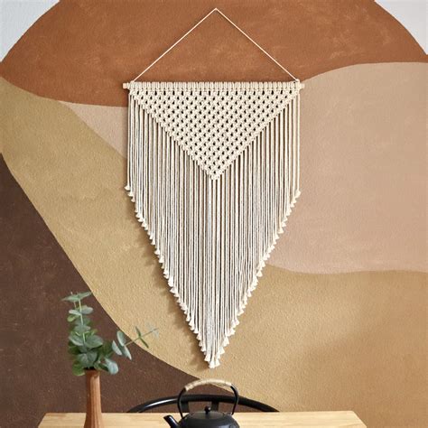 This Macram Tapestry Features A Stunning Modern Geometric Design And Is