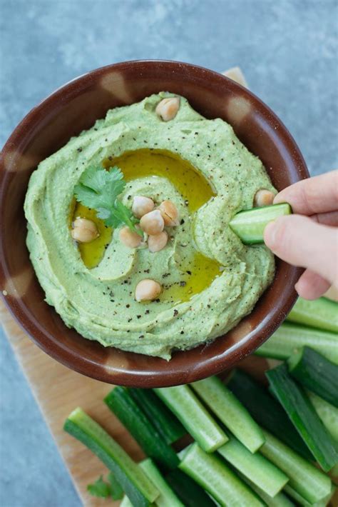 This Avocado Hummus Dip Is A Modern Twist On Plain Hummus And Guacamole A Healthy Easy Snack