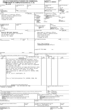 Section Sf Continuation Sheet Table Of Contents Sample Clauses