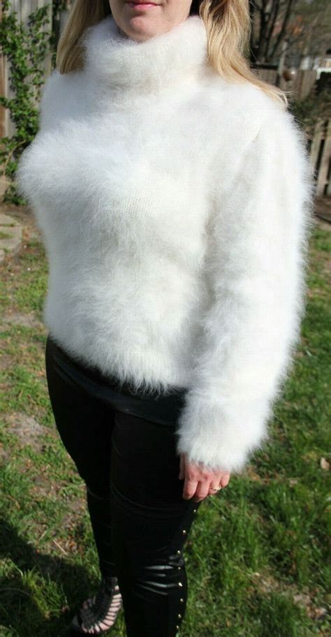 Angora Fluffy Angora Sweater Ladies Turtleneck Sweaters Sweaters