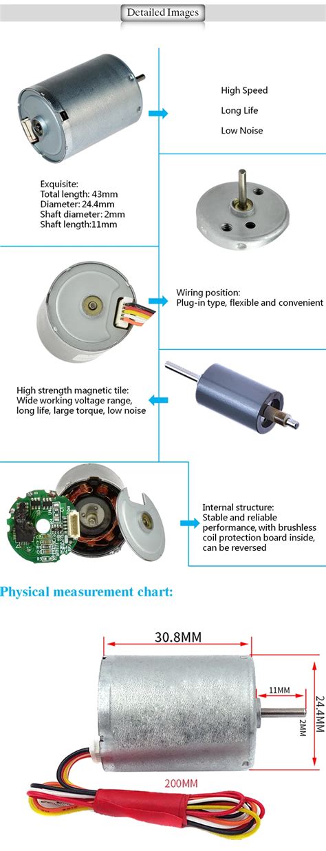 Rohs Ce Bldc Volt V V Low Noise Brushless Dc Motor For