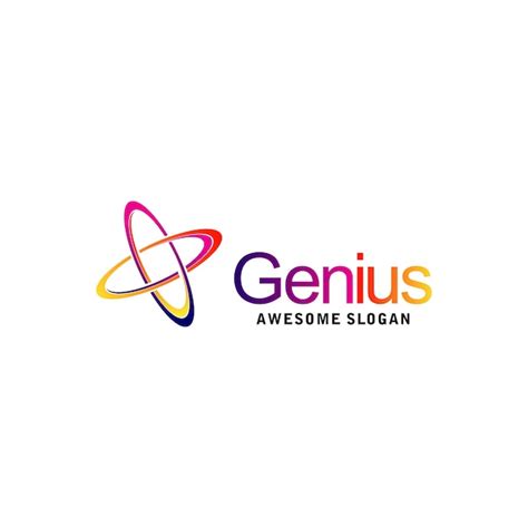 Premium Vector Genius Logo Design Color Full Illustration