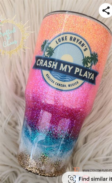 Beach Tumbler Glittered Stainless Steel Ozark Rtic Yeti Cup Vacation