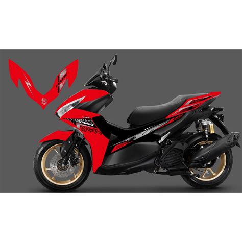 Jual STRIPING STICKER ALL NEW AEROX CONNECTED 155 NVX TRANSPARAN