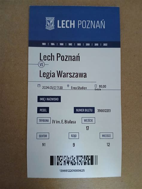 Lech Poznań Legia Niska cena na Allegro pl