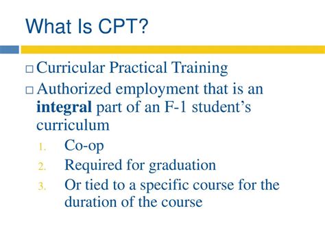 Curricular Practical Training Cpt Ppt Download