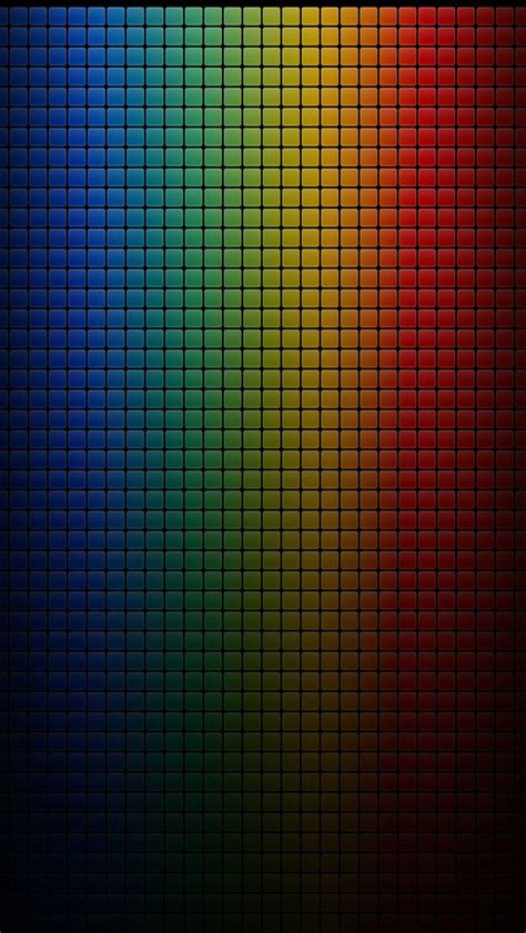 Colorful Dark Grid iPhone Wallpapers Free Download