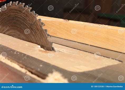 Circular Saw for Cutting Wood on a Woodworking Machine Stock Photo ...