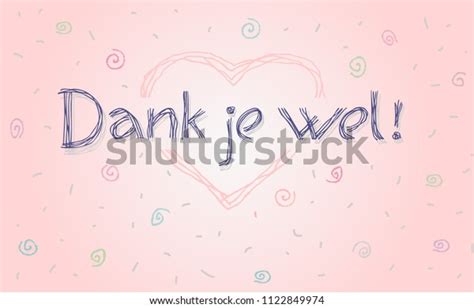 Thank You Dutch Dank Je Wel Stock Vector Royalty Free