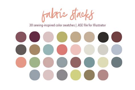 Fabric Stacks Illustrator Color Palette Graphic By Jennadesigns