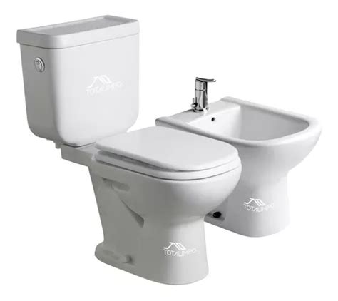 Juego De Baño Ferrum Bari Inodoro Tapa Deposito Dual Bidet