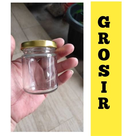 Jual 70 Ml Botol Silinder Kaca Tutup Gold Baru Botol Kaca Jar 70 Ml