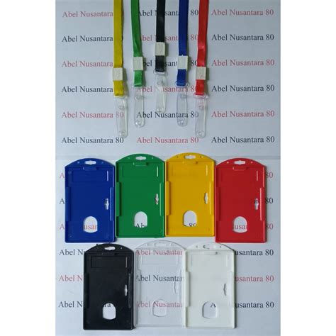 Jual Paket Casing Id Card Plastik Evbes Dengan Tali Impor Kait Karet