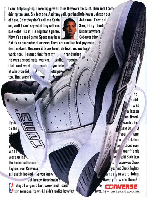 Vintage Ad Kevin Johnson And The Converse Accelerator Sole Collector