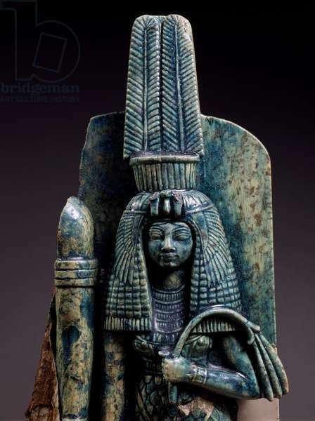 Queen Tiye Wife Of Amenhotep III Glazed Steatite Statue Detail