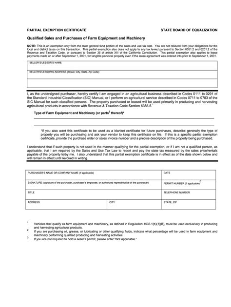 California Farm Tax Exemption Form Fill Online Printable Fillable