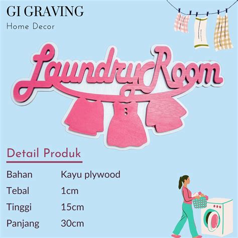 Jual Laundry Room Hiasan Dinding Modern Lucu Minimalist Kekinian